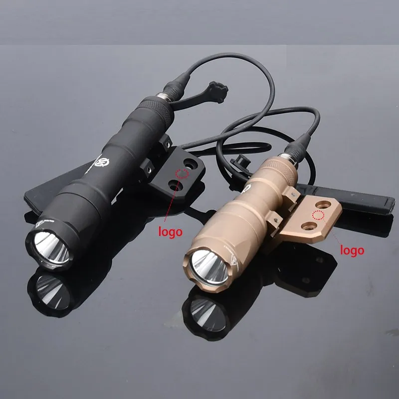 Montaje de luz Offset táctico M600C para Mlok Keymod Rail Surefir M300A linterna arma de caza ScoutLight Base óptica Logotipo de origen - imagen 4