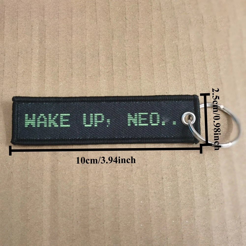Wake Up Neo Morale parche táctico llavero parche al aire libre insignia del ejército militar brazalete mochila táctica llaveros - imagen 4