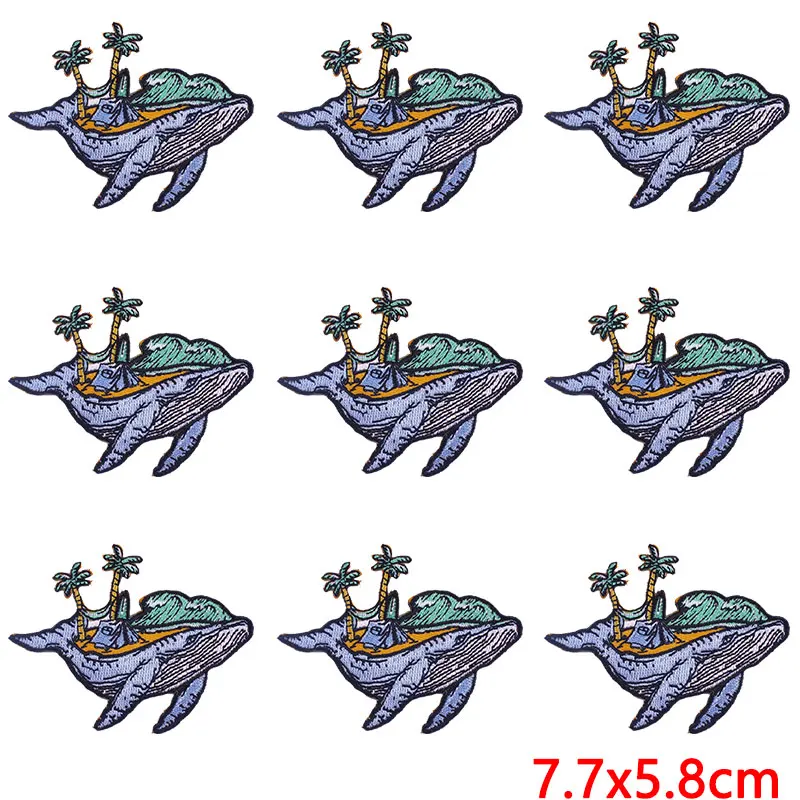 Parche bordado para ropa de acampada, parches termoadhesivos para planchar en la ropa, DIY, para exteriores, rayas, 10 unidades por lote - imagen 5