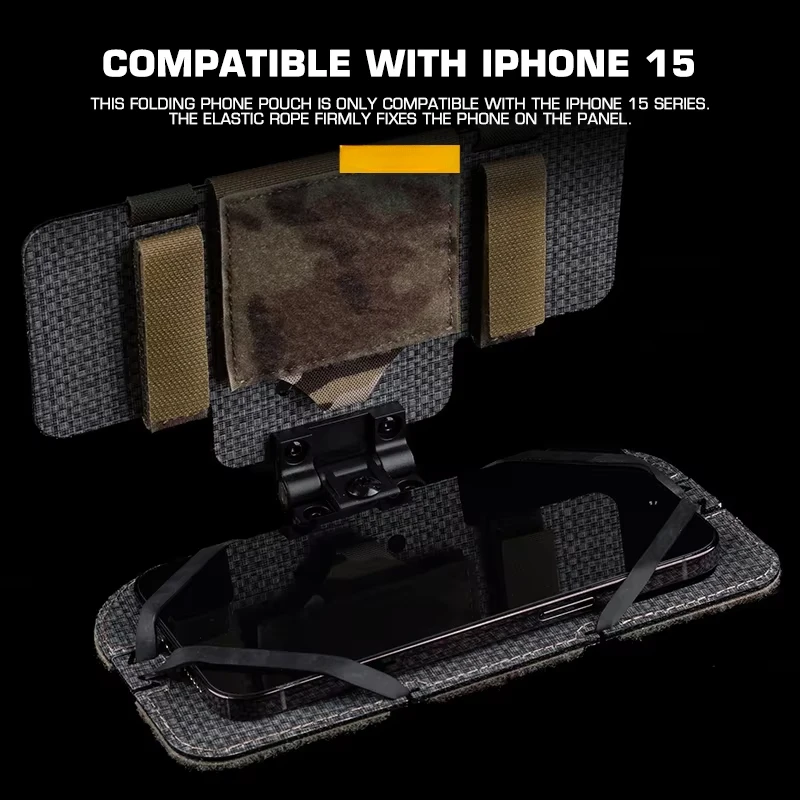 Soporte táctico para teléfono móvil, chaleco militar, portador de placa, funda para mapa, Panel ligero Molle doblado, tablero de navegación para Iphone - imagen 5