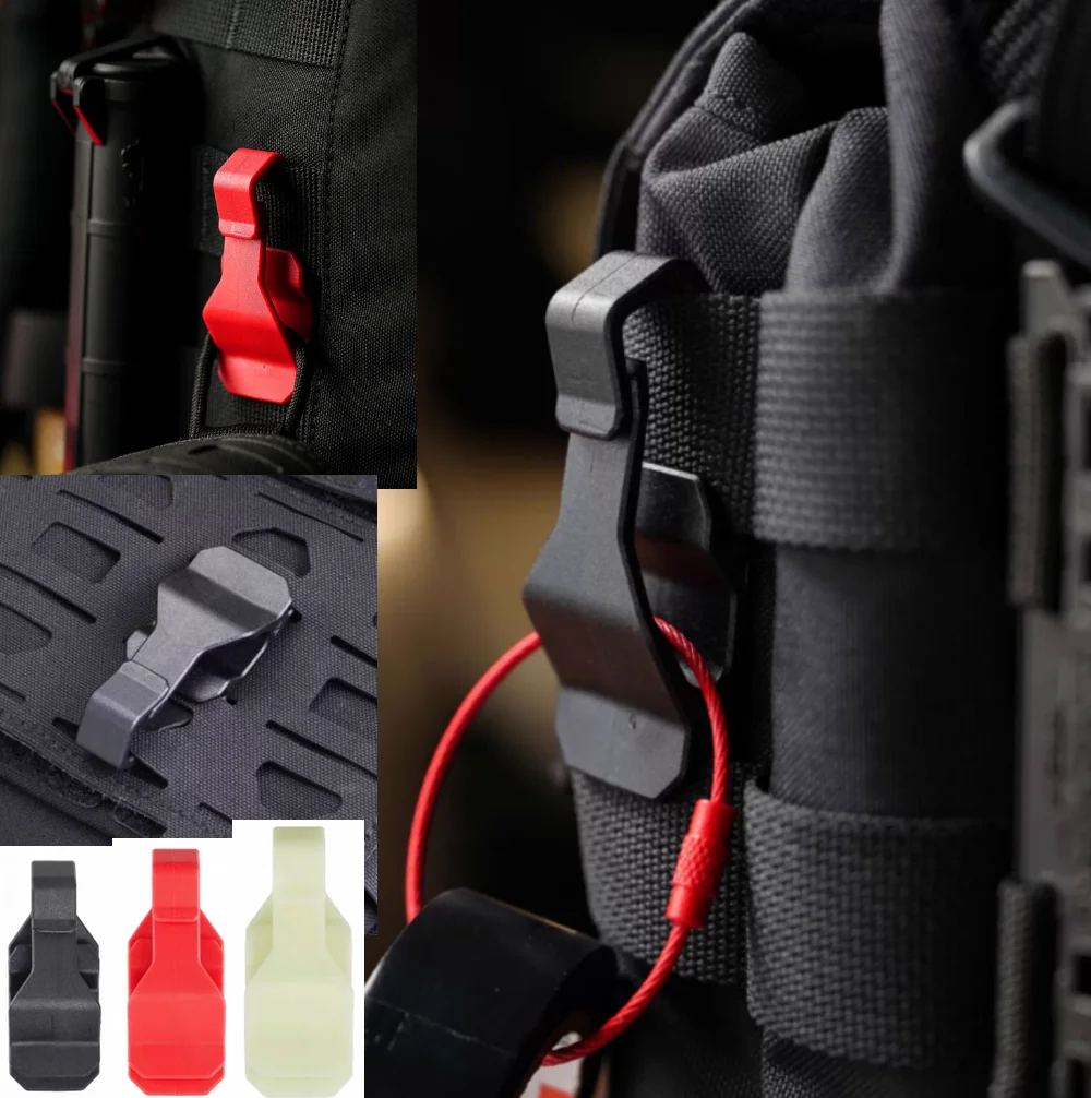 Herramienta pequeña para exteriores, almacenamiento EDC, clip de hebilla de cuerda Molle, hebilla de suspensión rápida, clip de fijación de llavero - imagen 3