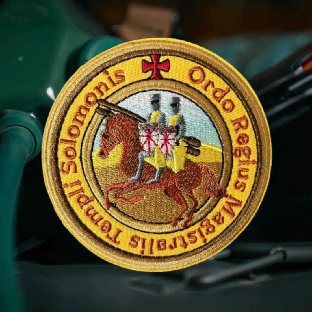 Insignia de moral táctica TEMPLAR KNIGHTS, brazalete decorativo militar, parches de bucle de gancho bordados, pegatina para mochila para ropa - imagen 5