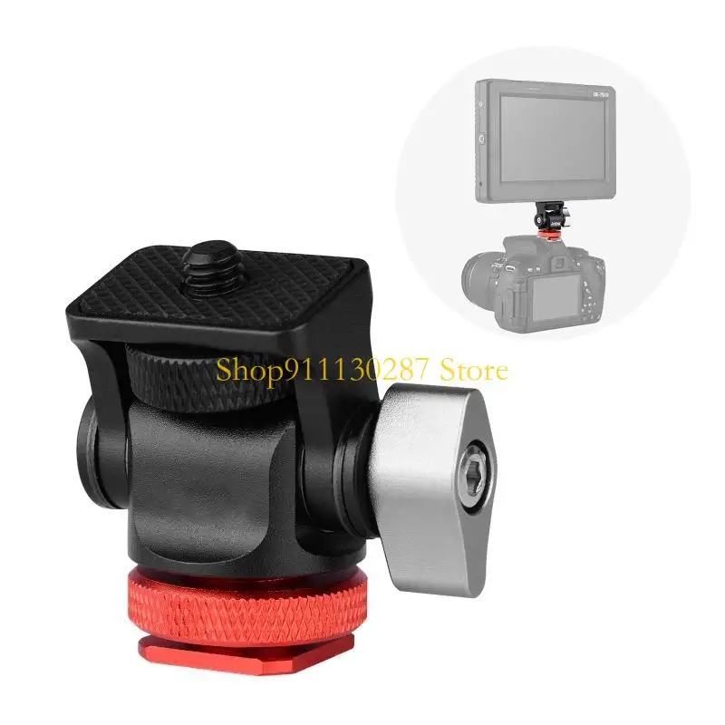 Mini bola trípode J1HC para adaptador fría, rotación 360, ajuste paso 180 para montaje cámara, Monitor - imagen 3