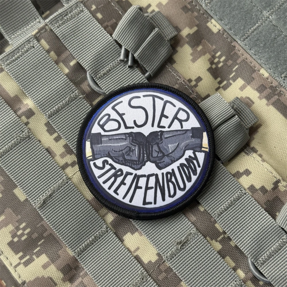 Parche táctico Chevron Morale "Bester", brazalete del ejército militar, parches de gancho y bucle impresos para ropa, pegatina para mochila - imagen 4