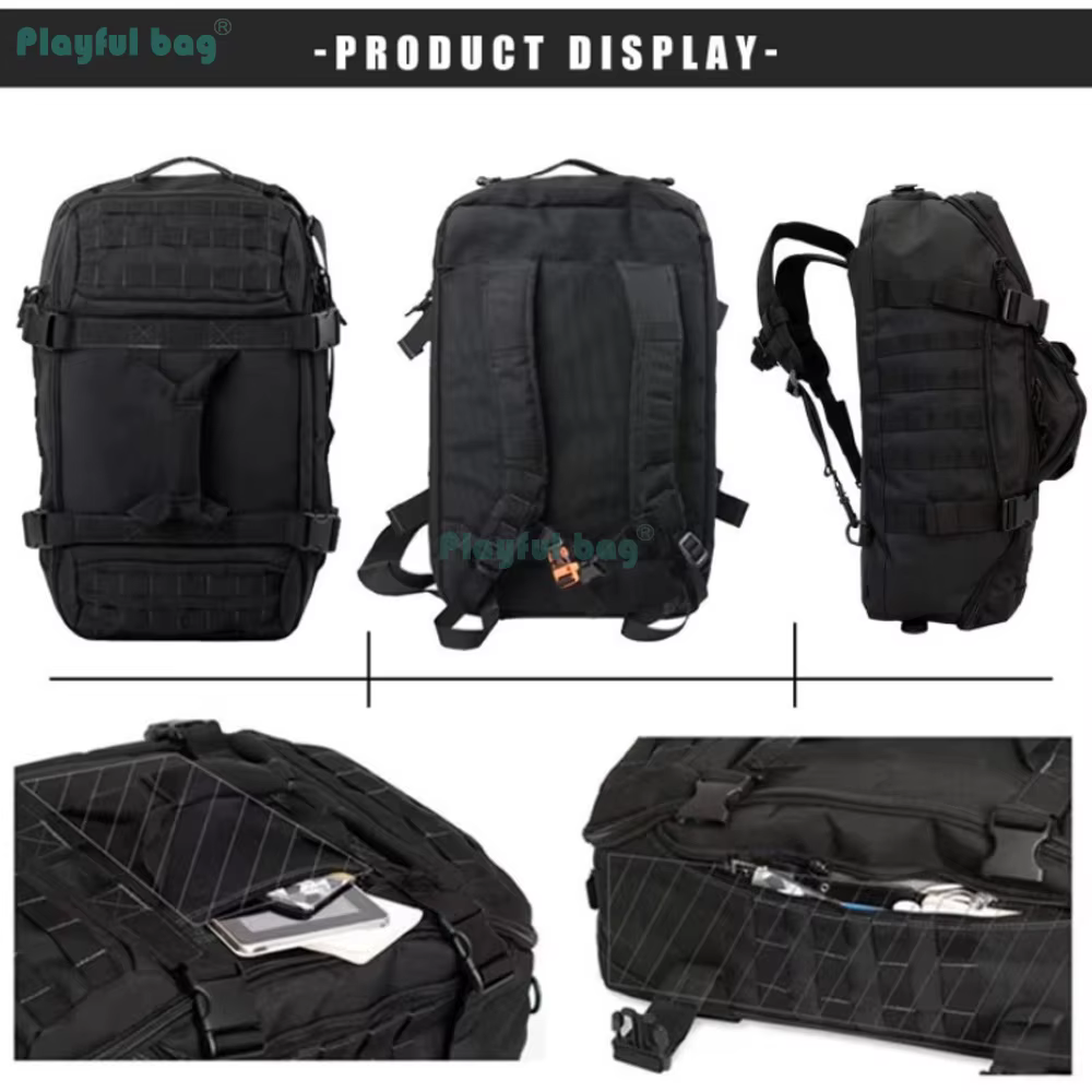 Mochila táctica de camuflaje multifuncional resistente para exterior - imagen 3