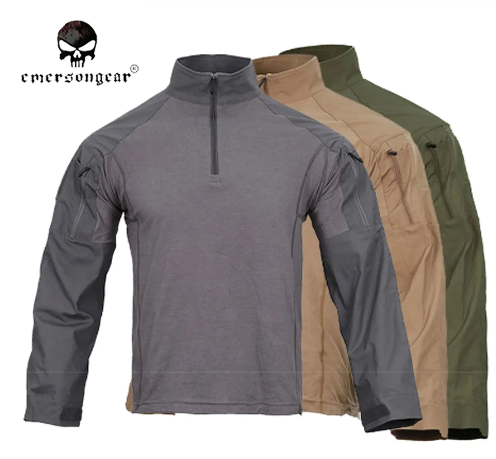 Emerson-Camiseta de combate táctico E4 para hombre, camisetas deportivas para exteriores, entrenamiento, tiro, caza, Airsoft, Paintball EM9429