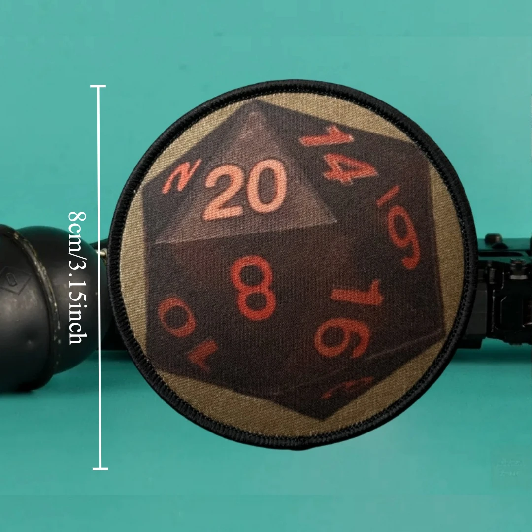 Parche divertido de dados, insignia de moral táctica, parches de gancho y bucle impresos para ropa, pegatina para mochila del ejército militar - imagen 2