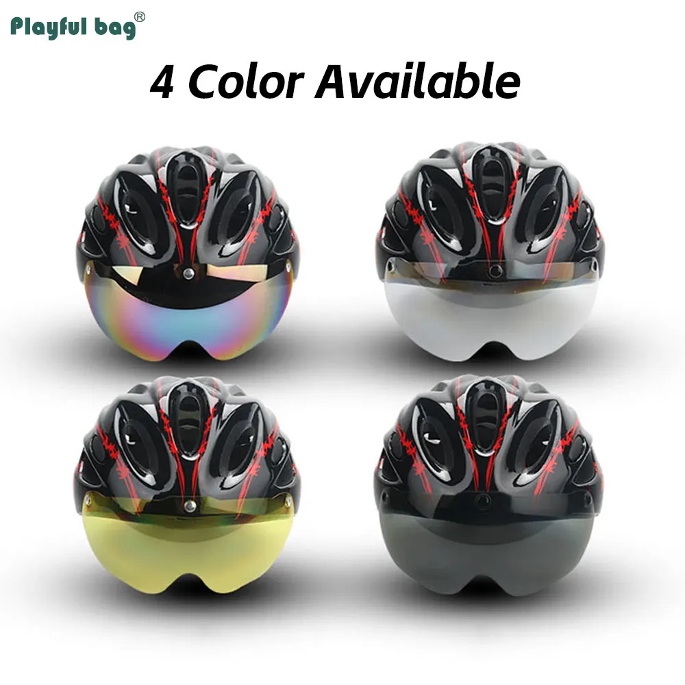 Gafas para casco de ciclismo, lentes magnéticas desmontables, accesorio para casco de montar, sombrilla a prueba de viento ATA22 - imagen 3