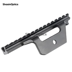 Base de riel Picatinny de montaje lateral Shooin Optics, soporte táctico de aluminio para miras y accesorios de visión para rifle M-1-A