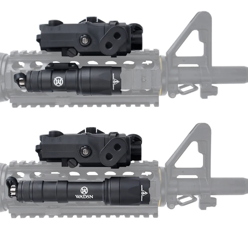 WADSN PEQ15 caja de batería IR de puntería láser de punto rojo, linterna M300 M600, interruptor remoto táctico de Control Dual, compatible con riel de 20mm - imagen 3