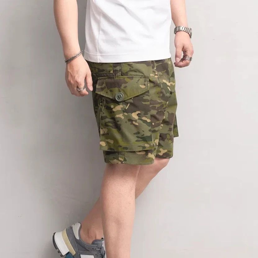Pantalones cortos para exteriores MC holgados, monos multibolsa, pantalones tácticos BDU - imagen 2