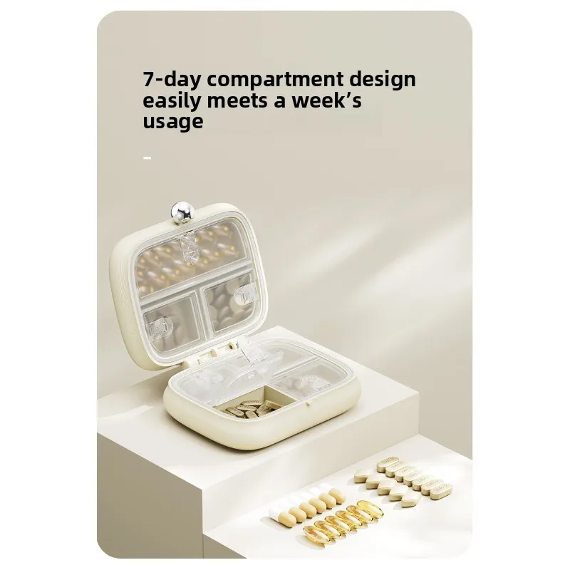Caja de medicamentos portátil para viaje compacta