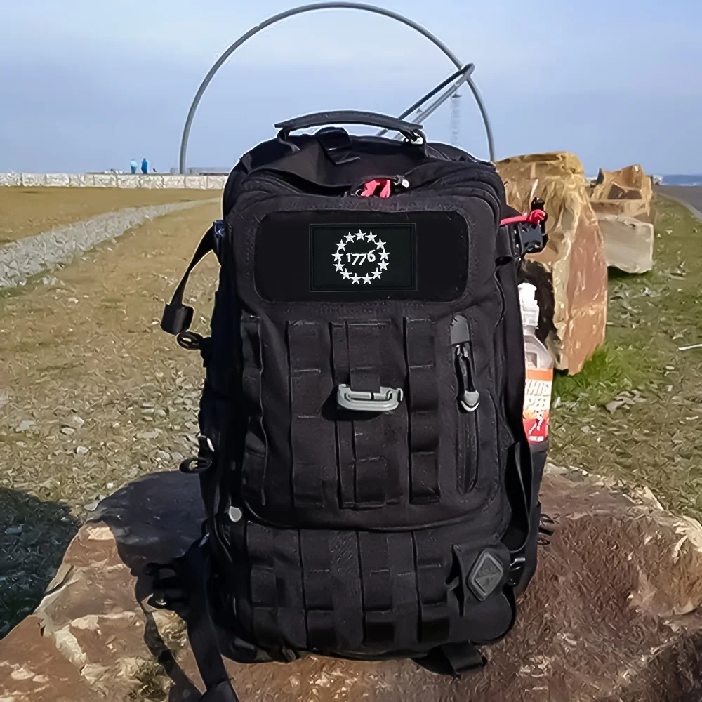 1776 Patriot USA parche táctico Velcros gancho y bucle emblema militar apliques sujetador pegatina para mochila Molle DIY - imagen 4