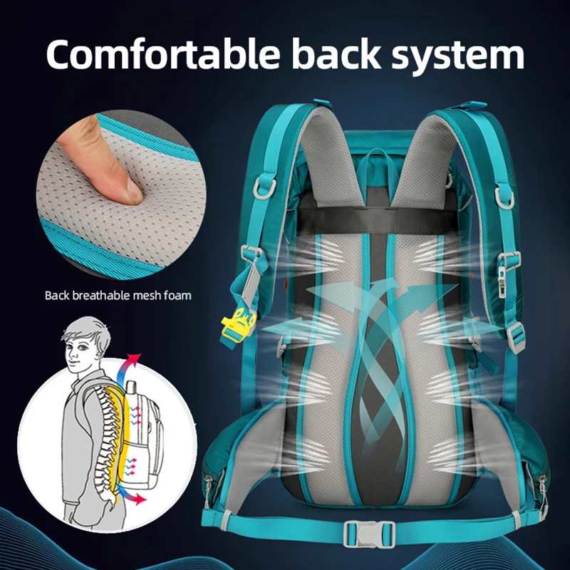 Mochila de escalada informal para senderismo, bolsa de almacenamiento para acampar, equipaje de viaje al aire libre, mochila deportiva de gran capacidad para montañismo - imagen 5