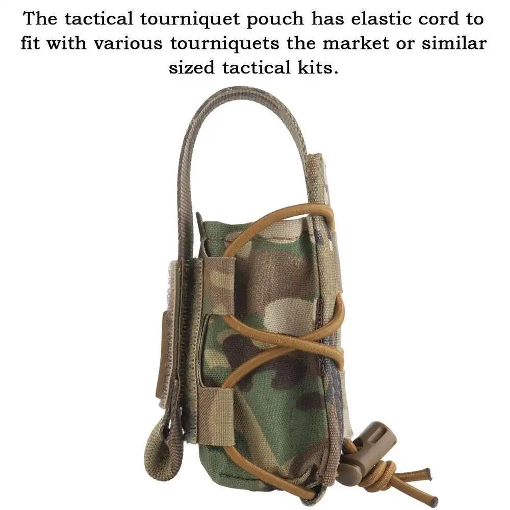 Bolsa de torniquete táctico, soporte versátil TQ, Kit de trauma de desplegado rápido, Clip Molle, cinturón de combate, accesorios para chaleco de caza - imagen 4
