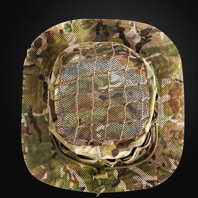 Penny Hat Sombrero de pescador con parte superior plana Deportes al aire libre Gorra de malla táctica Camuflaje de escorpión - imagen 4