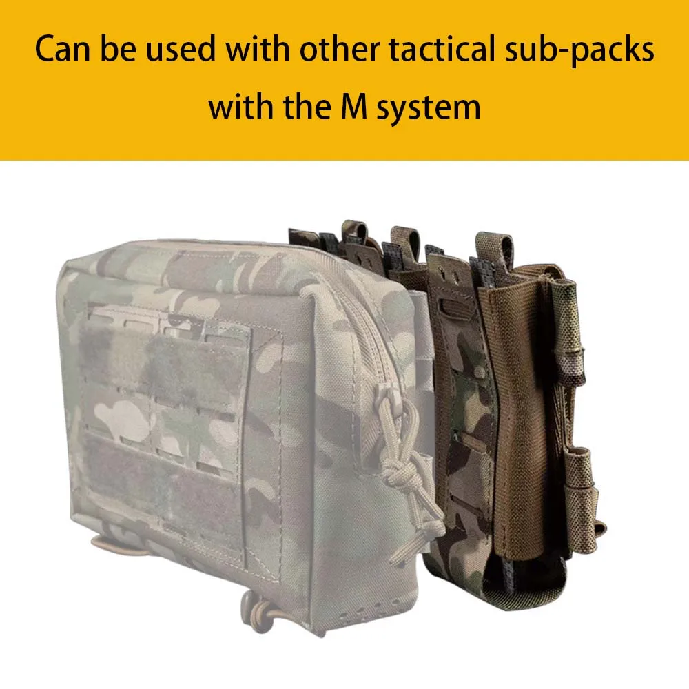 Paquete elástico de triple función de 5,56mm, bolsa Triple multifuncional Mag, soporte para revista, Panel, corte láser, caza - imagen 5