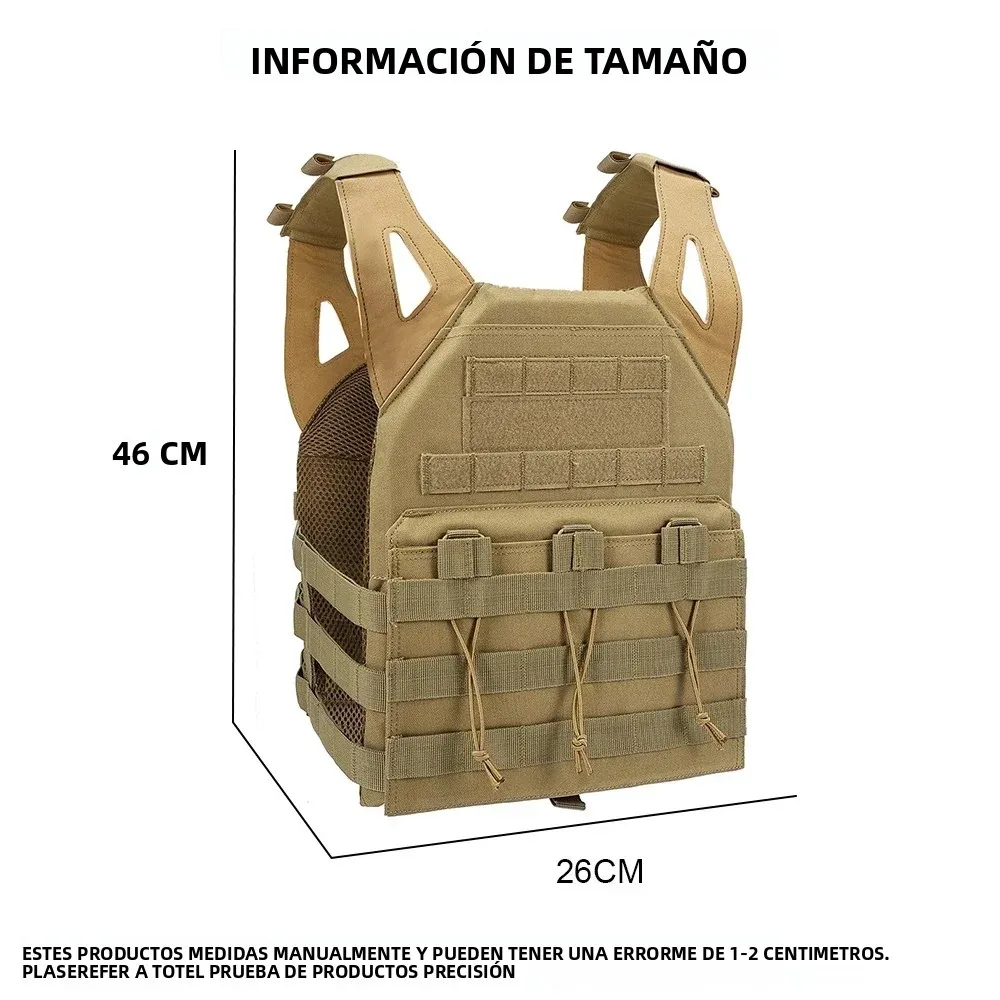 SINAIRSOFT chaleco táctico MOLLE JPC chaleco Airsoft Paintball pecho protector puente placa portador Trekking combate chaleco 1000D - imagen 3