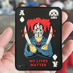 Parche táctico PVC calavera cuchillos – Insignia moral velcro