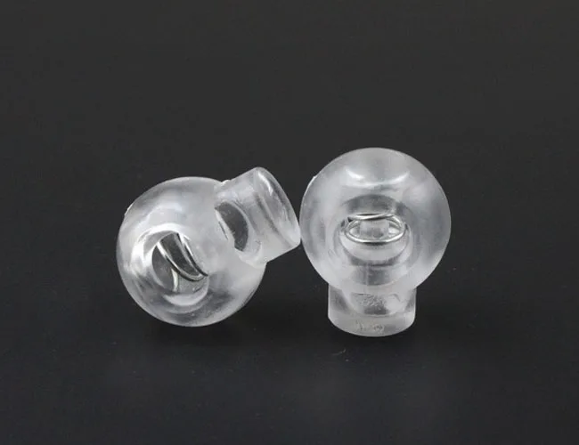 Tope de palanca de bola redonda de bloqueo de cordón, Clip de palanca de plástico ampliamente para mochila de bolsa/ropa, Blanco claro, 100 piezas - imagen 4