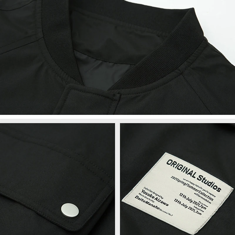 Chaquetas Retro de moda para hombre, abrigo informal con bolsillos grandes, ropa de calle de Color sólido, primavera y otoño, novedad de 2024 - imagen 5