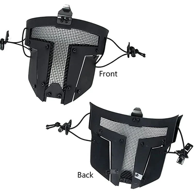 Máscara táctica protectora de media cara apta para casco rápido Airsoft Paintball CS tiro accesorios de caza - imagen 3