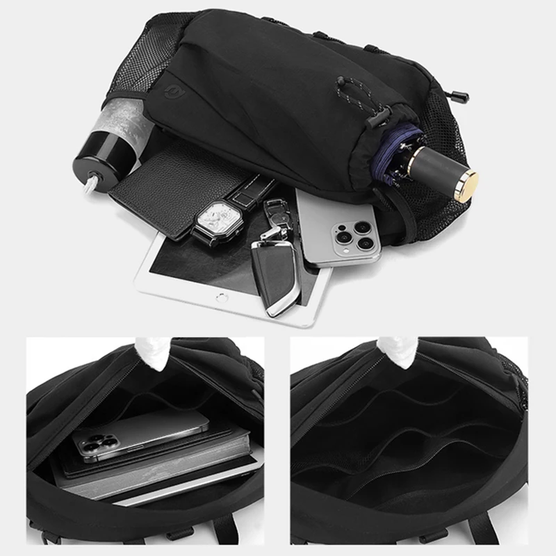 Riñonera de escalada, almacenamiento grande, viajes al aire libre, pesca, senderismo, Camping, desplazamientos, bolsas de pecho, chaleco de viaje ligero, riñonera - imagen 3