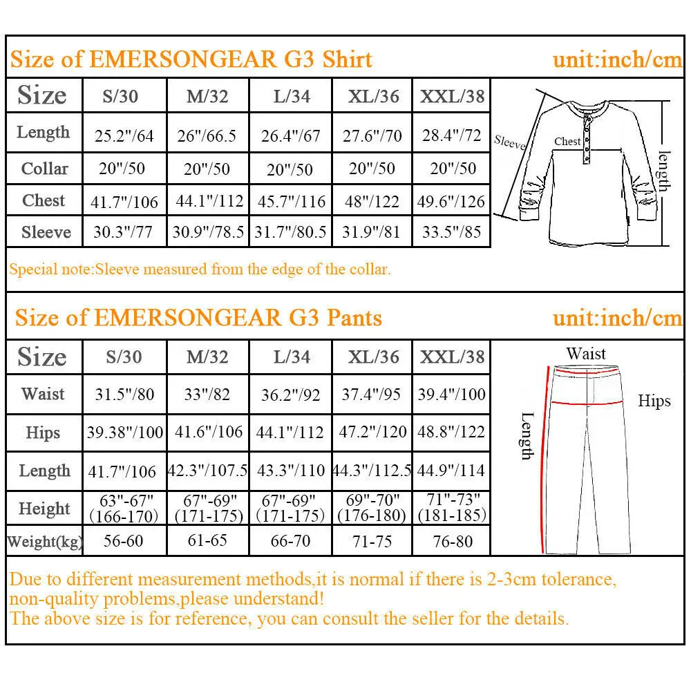 EMERSONGEAR G3 uniforme de combate Airsoft camisa pantalones con rodilleras táctica GEN3 BDU caza Multi-camo ropa de camuflaje EM9351 - imagen 5