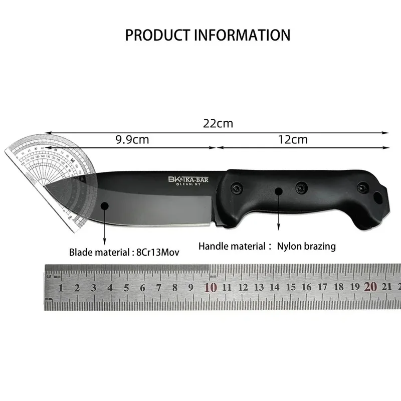 KA-BAR BK2 Cuchillo de Hoja Fija para Supervivencia, Caza y Montaña - imagen 2