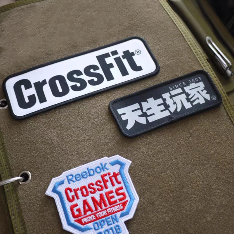 Parche impreso CrossFit, insignia táctica, apliques para ropa, chaleco y decoración de mochila