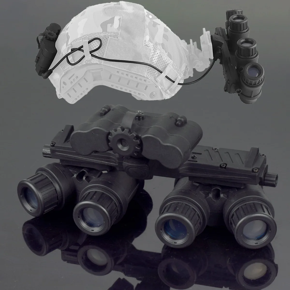 Gafas de visión nocturna binoculares de doble tubo GPNVG 18 tácticas, accesorios para DUMMY, casco de caza Airsoft, accesorios para Cosplay - imagen 2