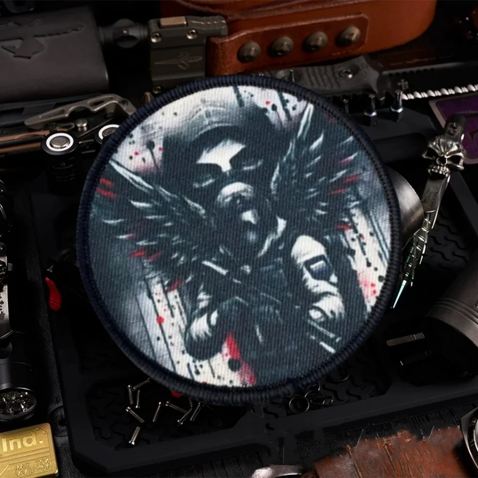 Parche estampado de moral táctica del patrón, parche de gancho y bucle para equipo de operaciones especiales, insignia militar, brazalete, pegatinas para mochila