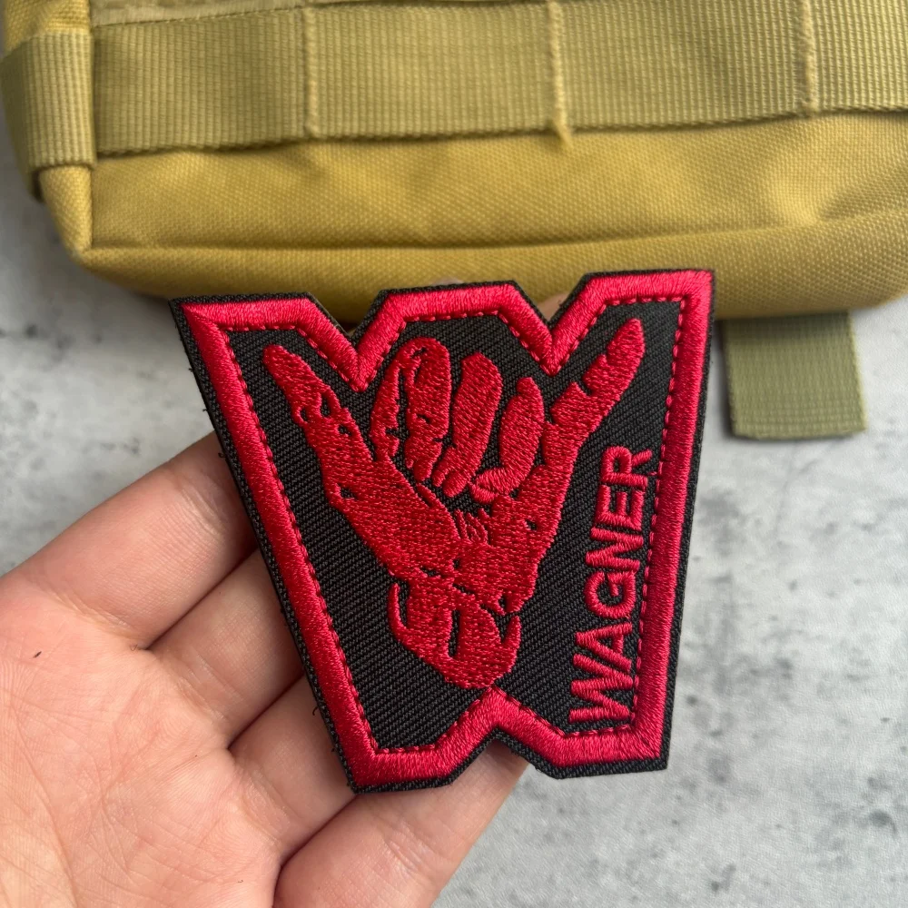 Parches tácticos para dedos, parche bordado con gancho y bucle, insignia de moral del ejército militar, pegatinas para mochila