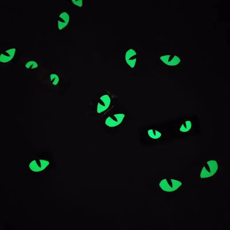Parche táctico luminoso de ojos de gato, parches tácticos de moral en la ropa, sombrero, mochila, accesorios, aplique reflectante de brazalete - imagen 4
