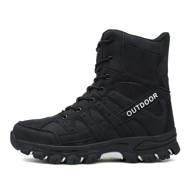 HIKEUP-Botas de combate de fuerzas especiales para hombre, zapatos tácticos de entrenamiento, calzado de senderismo al aire libre, talla grande, Invierno - imagen 5