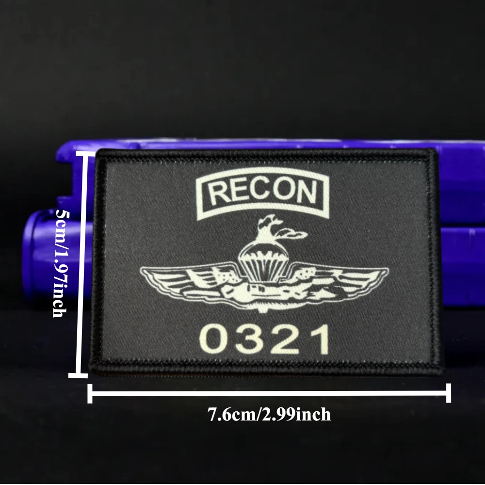 Parche táctico de reconocimiento marino, parches de gancho y bucle impresos, brazalete de engranaje, insignia de moral militar, mochila, pegatinas para ropa - imagen 3