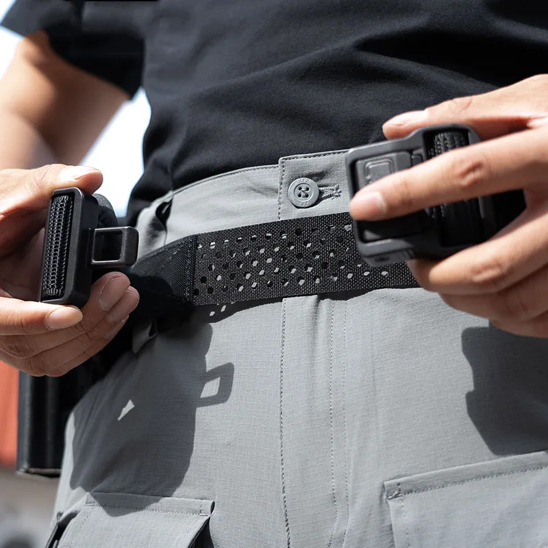 Cinturón táctico interior sin bloqueo, cinturón táctico multifuncional, cierre de cintura con bucle de gancho, transpirable - imagen 3