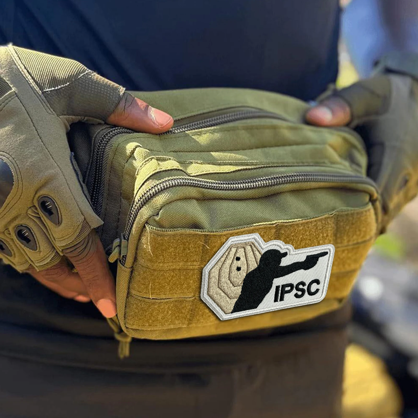 Parche táctico de tiro "IPSC", parches de gancho y bucle bordados para francotirador, brazalete, insignia de moral militar, mochila, pegatinas para ropa - imagen 4