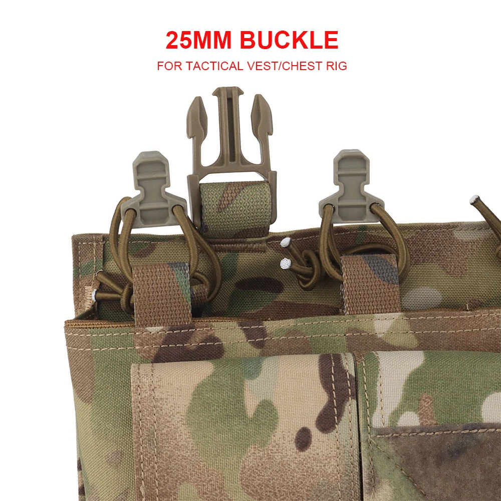 Chaleco táctico 7,62 placa Triple Mag para chaleco de caza Airsoft, bolsa para revistas colgante en el pecho, bolsa para artículos diversos de primeros auxilios - imagen 5