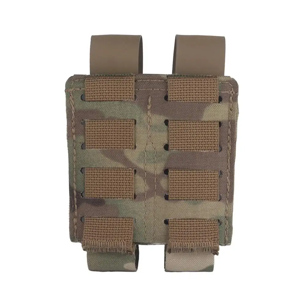 Bolsa táctica para revistas, 9mm, liberación rápida individual/doble, MOLLE, caza, tiro, Airsoft, Mag, linterna, cuchillo, funda, equipo - imagen 5