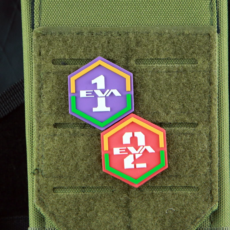 Mini parche Hexagonal de PVC EVA, insignia táctica de máquina para ropa, decoración de mochila, 0, 1, 2 - imagen 4