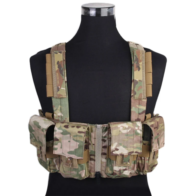 EMERSONGEAR-plataforma de pecho táctica 7,62 con bolsa Mag para portador de placa Airsoft, senderismo, tiro, equipo de combate, caza