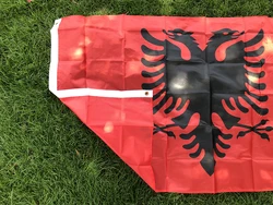 SKY FLAG Bandera de Albania 3x5 pies Poliéster Doble Estampado