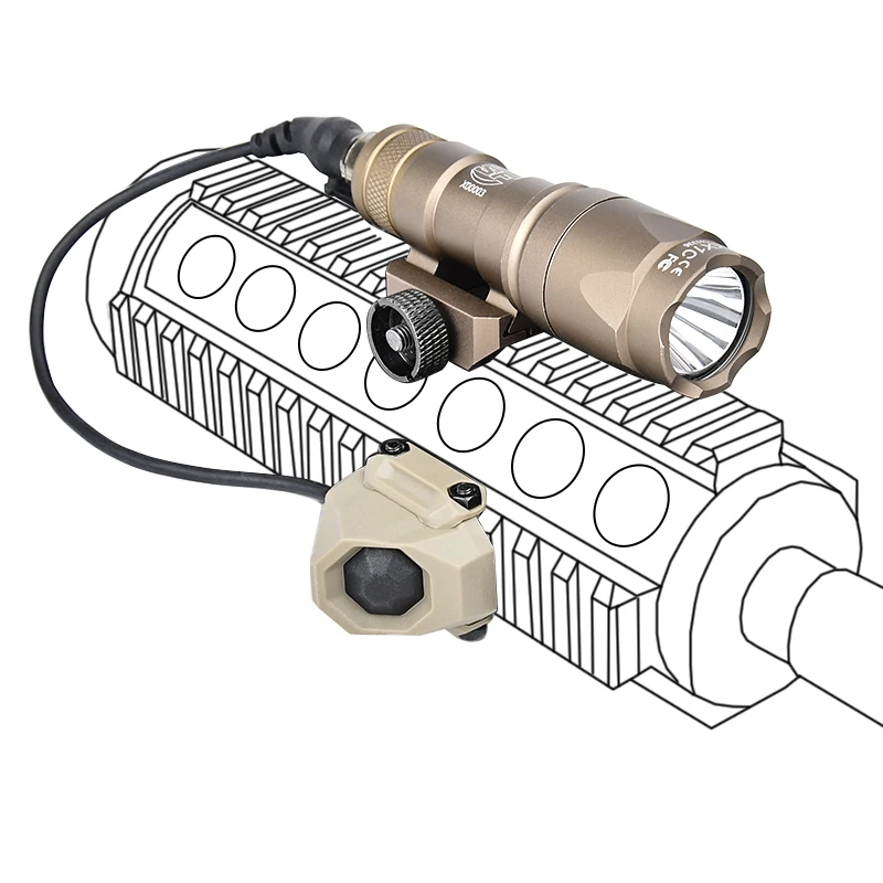 SF Surefir M300 M600 linterna táctica AXON M300A M600C luz de caza función Dual presión Control remoto interruptor ajuste 20MM - imagen 5
