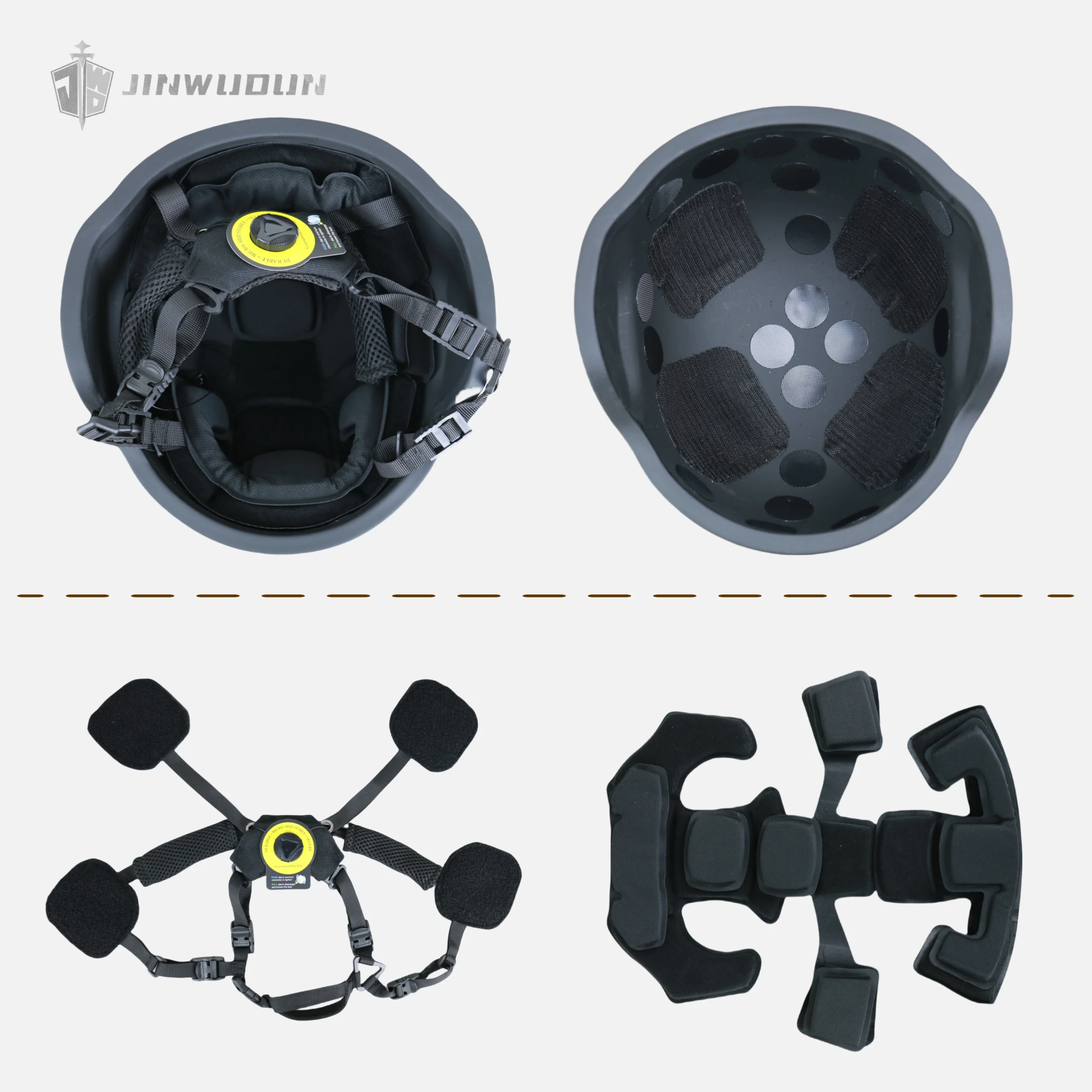 Diseño no perforado UHMWPE MICH casco a prueba de balas casco protector completo NIJ IIIA casco táctico no perforado - imagen 4