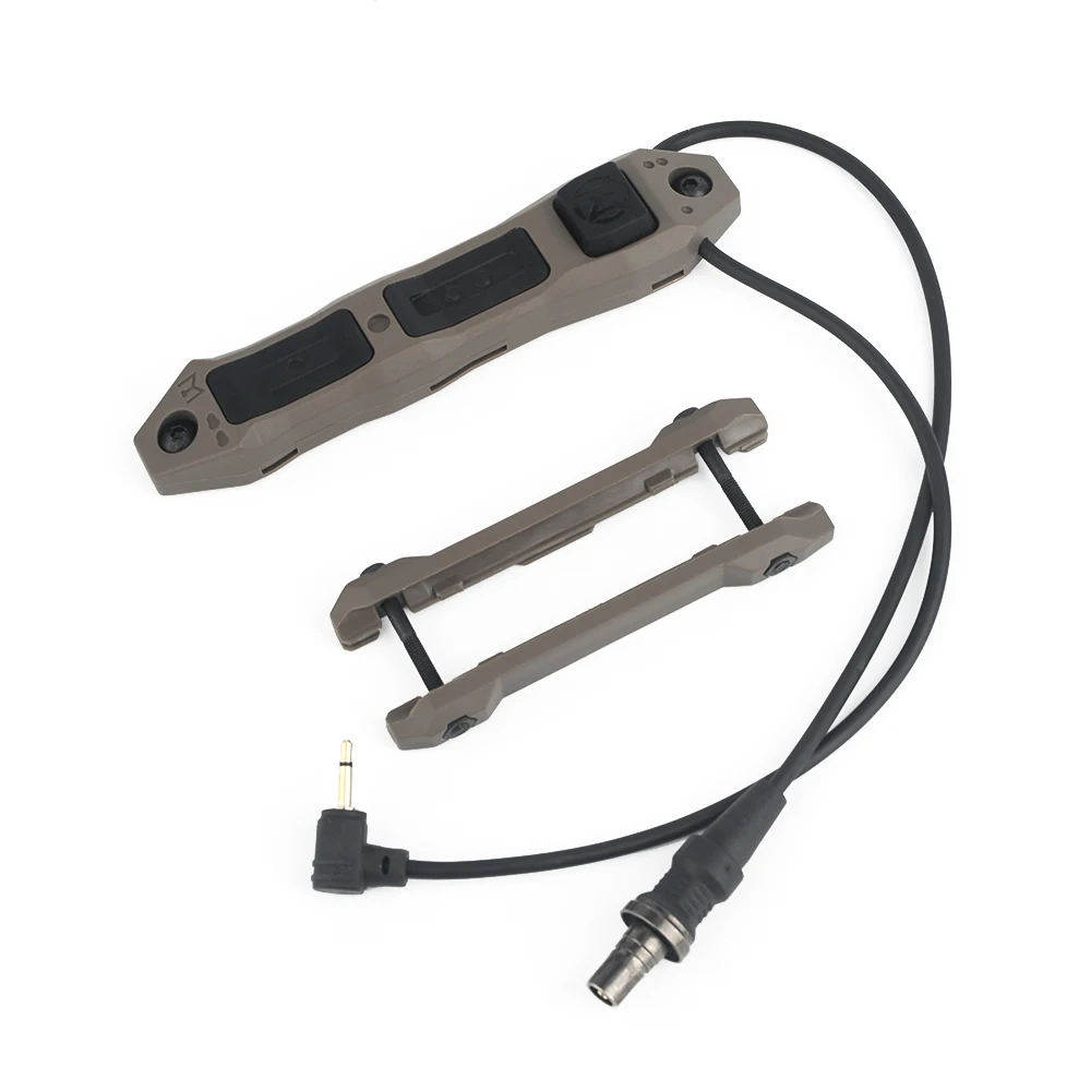 WADSN interruptor táctico de cinta de doble función, enchufe SF de 2,5mm para PEQ 15 DBAL A2/D2 SF Scout Light Fit Mlok Keymod Picatinny Rail - imagen 5