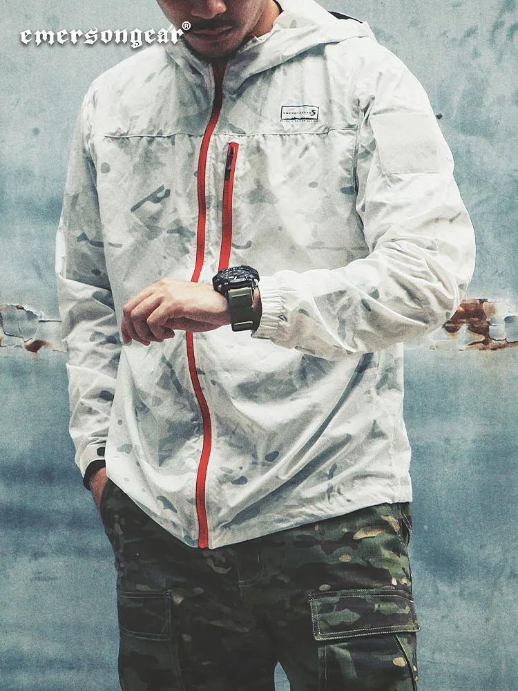 Ropa de piel con protección solar para hombre, chaqueta cortavientos impermeable para deportes de verano, abrigo fino de protección solar para pesca, camuflaje de nieve Mc MCAP - imagen 3