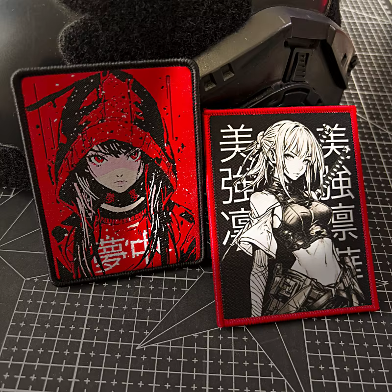 Parche táctico velcro anime personaje femenino con espada - imagen 4