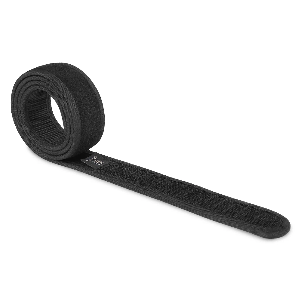 KRYDEX-cinturón interior táctico de 1,5 pulgadas para hombre, cinturón exterior de nailon sin hebilla para caza y tiro, color negro