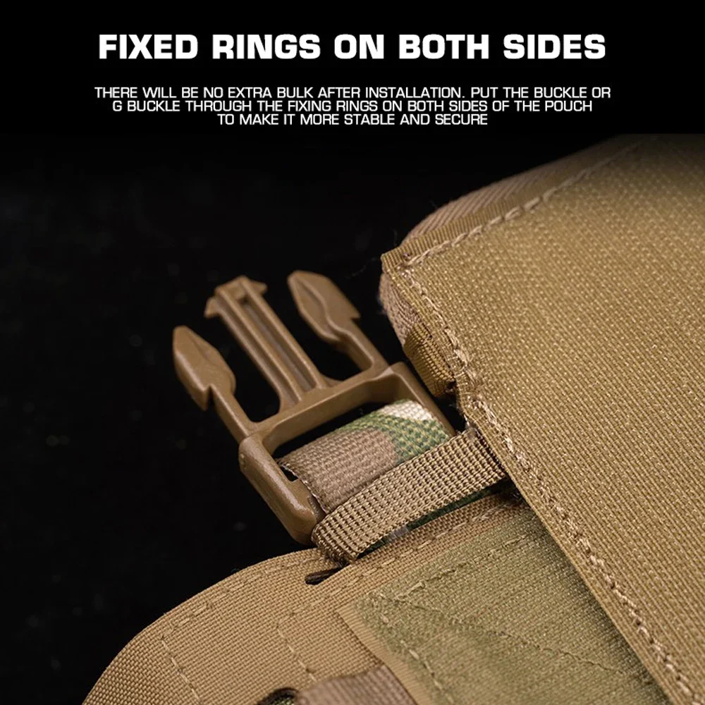 Bolsa de cintura pequeña con gancho y bucle táctico para Ferro SS HS, portador de placa, chaleco de caza, bolsa de administrador, paquete de almacenamiento de aparejo de pecho Airsoft - imagen 5